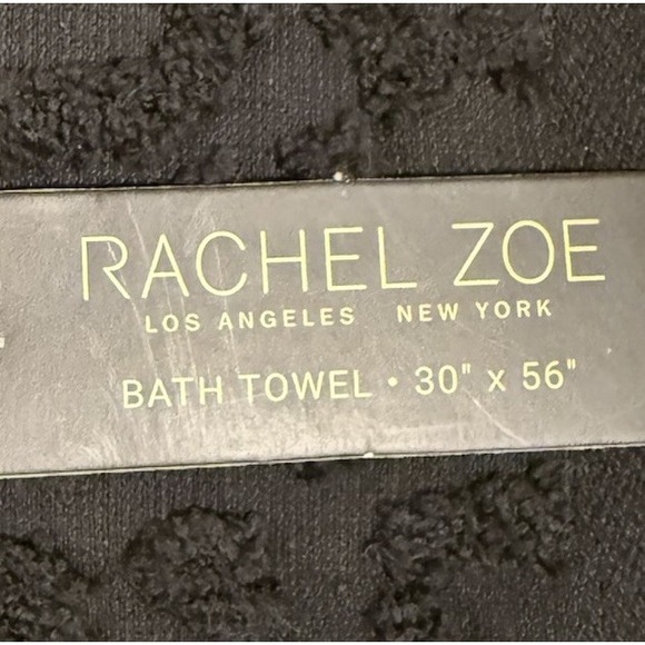 8 Pc Rachel Zoe Leopard / Cheetah Towels 2 Bath 2 Hand 4 Washcloths - All Black - Picture 3 of 3